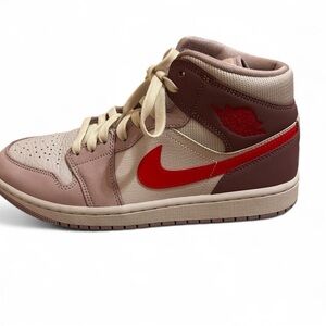 Nike High-Tops with Red and Brown Accents